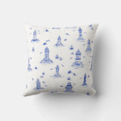 Waterverf Vuurtoren Toile Babykamer | Monogram Kussen (Achterkant)