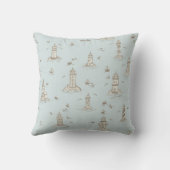 Waterverf Vuurtoren Toile Kinderkamer | Monogram Kussen (Achterkant)