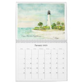 Waterverf vuurtoren van JC Prida Fine Art Kalender (Jan 2026)