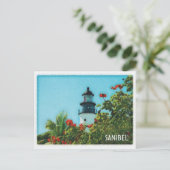 Waterverf vuurtoren van Sanibel Florida Briefkaart (Staand voorkant)