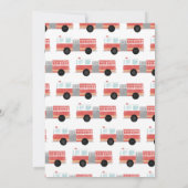 Waterverf Vuurtruck uitnodiging (Achterkant)