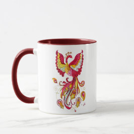 Waterverf Vuurvogel Veters Red Phoenix Bird Mok