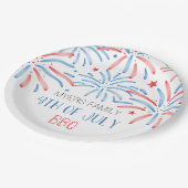 Waterverf Vuurwerk Vier Juli Feest Papieren Bord (Gekanteld)