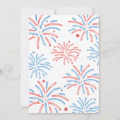 Waterverf Vuurwerk vierde juli BBQ Kaart (Achterkant)