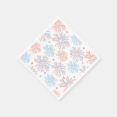 Waterverf Vuurwerk Vierde juli Feest Servet (Hoek)