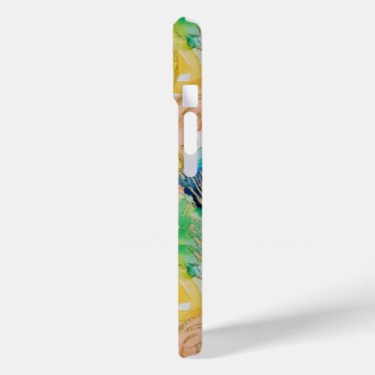 waterverf W gouden accenten Case-Mate iPhone Case (Achterkant / Links)