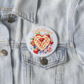 Waterverf Wafeldag, Våffeldagen Ronde Button 7,6 Cm (In situ)