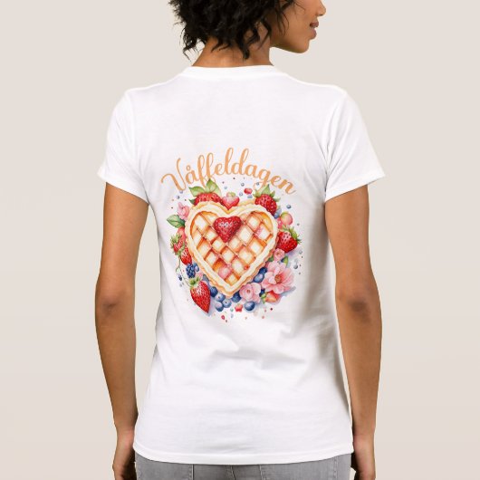 Waterverf Wafeldag, Våffeldagen T-shirt (Achterkant)