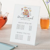 Waterverf Waffle logo Recept Restaurant Reclamebord Met Voetstuk (Insitu)