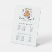 Waterverf Waffle logo Recept Restaurant Reclamebord Met Voetstuk (Voorkant)