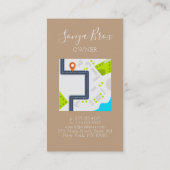 Waterverf Waffle logo restaurant kaart Visitekaartje (Achterkant)