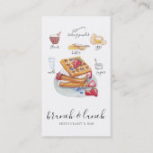 Waterverf Waffle logo restaurant kaart Visitekaartje (Voorkant)