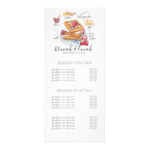 Waterverf Waffle logo restaurant recept Business Reclamekaart