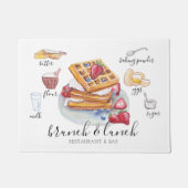 Waterverf Waffle recipe restaurant Business Deurmat (Voorkant)