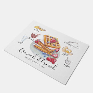 Waterverf Waffle recipe restaurant Business Deurmat