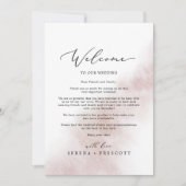 Waterverf Wake Welkomstbrief en reisroute (Voorkant)