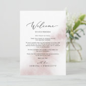 Waterverf Wake Welkomstbrief en reisroute (Staand voorkant)