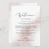 Waterverf Wake Welkomstbrief en reisroute (Voorkant / Achterkant)