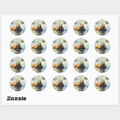 Waterverf Walrus Arctic Ronde Sticker (Vel)