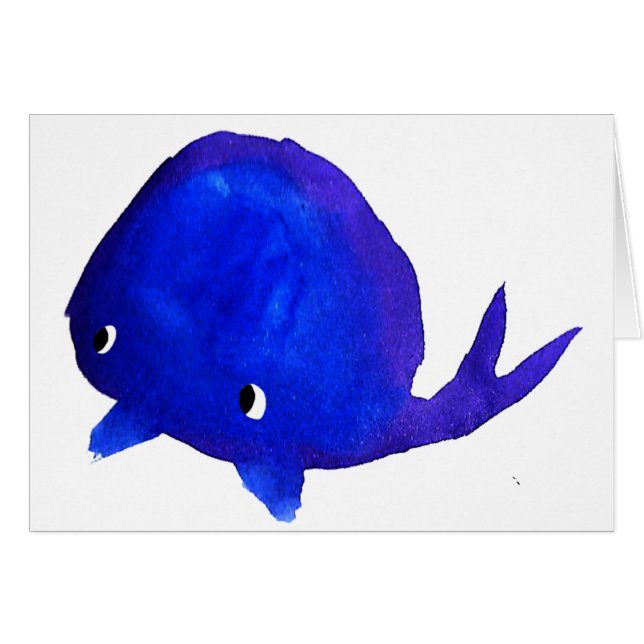 Waterverf walvis (Voorkant Horizontaal)