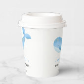 Waterverf walvis baby shower papieren bekers (Rechts)