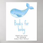 Waterverf walvis - Boeken voor baby Poster (Voorkant)