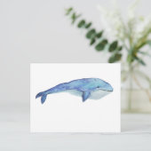 Waterverf walvis briefkaart (Staand voorkant)