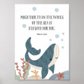 Waterverf Walvis Christelijke kinder bijbel verspr Poster (Voorkant)