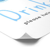 Waterverf walvis - Drinken Poster (Hoek)