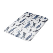 Waterverf-walvis en ankerpatroon badmat (Gekanteld)