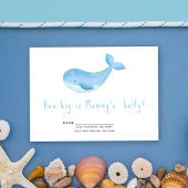 Waterverf walvis - hoe groot is mama's buik informatiekaartje