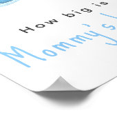 Waterverf walvis - Hoe groot is mama's buik Poster (Hoek)