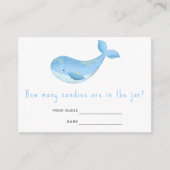 Waterverf walvis - hoeveel snoepjes zitten er in d informatiekaartje (Voorkant)