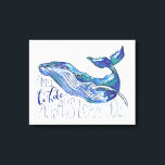 Waterverf walvis - Ik walgelijk altijd van je Canvas Afdruk<br><div class="desc">"Whale Love" van Catherine McGuire. Waterverf walvis met citaat.</div>