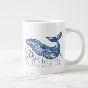 Waterverf walvis - Ik walgelijk altijd van je Grote Koffiekop
