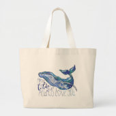 Waterverf walvis - Ik walgelijk altijd van je Grote Tote Bag (Voorkant)
