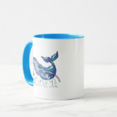 Waterverf walvis - Ik walgelijk altijd van je Mok (Voorkant links)