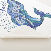 Waterverf walvis - Ik walgelijk altijd van je Sherpa Deken (3/4)