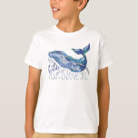 Waterverf walvis - Ik walgelijk altijd van je T-shirt<br><div class="desc">"Whale Love" van Catherine McGuire. Waterverf walvis met citaat.</div>