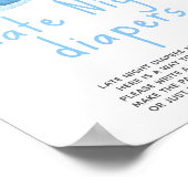 Waterverf walvis - Late Night luiers Poster (Hoek)