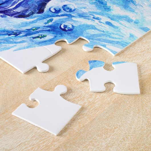 Waterverf walvis legpuzzel (Zijkant)