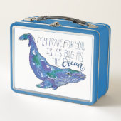 Waterverf walvis - Liefde zo groot als de oceaan (Voorkant)