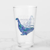 Waterverf walvis - Liefde zo groot als de oceaan Glas (Achterkant)