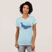 Waterverf walvis - Liefde zo groot als de oceaan T-shirt (Voorkant volledig)