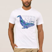 Waterverf walvis - Liefde zo groot als de oceaan T-shirt (Voorkant)