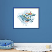 Waterverf walvis Magical Fantasy Life Poster