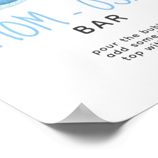 Waterverf walvis - Moeder-Osa Bar Poster (Hoek)