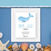 Waterverf walvis - Moeder-Osa Bar Poster