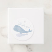 Waterverf walvis onder het Baby shower Zee Bedankjes Labels (In situ)
