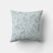 Waterverf Walvis Paisley Babykamer | Monogram Kussen (Achterkant)
